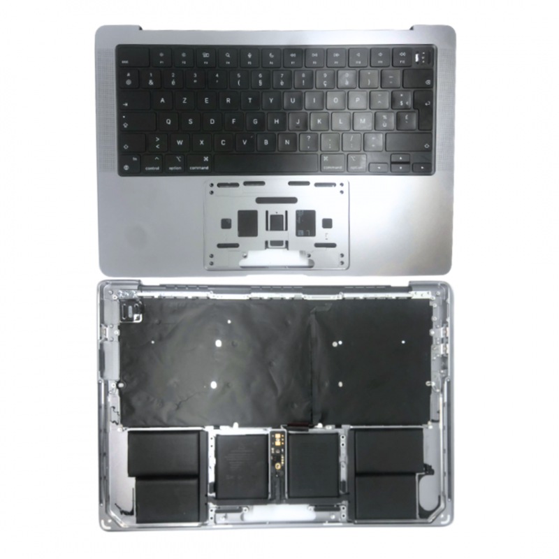 Apple Châssis Complet Apple MacBook Pro 14″ Argent A2442 - Châssis + Batterie + Clavier AZERTY - Grade A