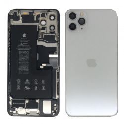 Apple Chassis Complet iPhone 11 Pro Max Blanc - Connecteur de Charge + Batterie (Origine Demonté) Grade AB