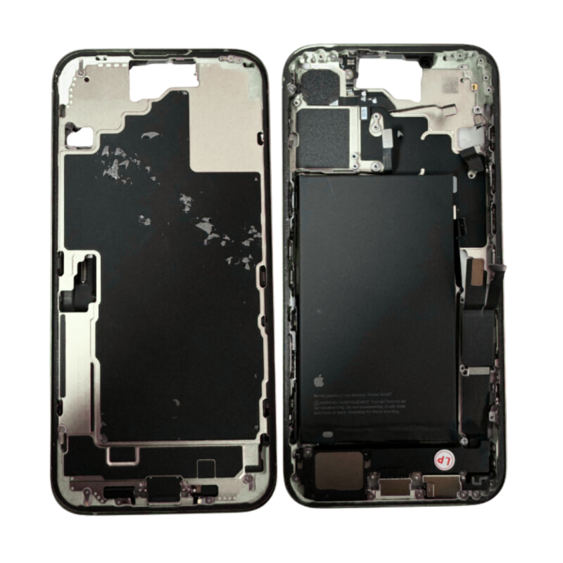 Apple Chassis iPhone 16 sans Vitre Arrière avec Batterie Blanc (Origine Demonté) Grade AB