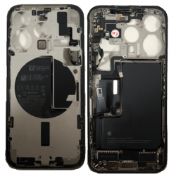 Apple Châssis iPhone 15 Pro sans Vitre Arrière avec Batterie Titane Noir (Original Demonté) Grade A