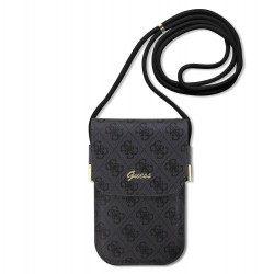 Guess Étui / Sacoche pour téléphone Guess PU 4G avec logo en métal Noir