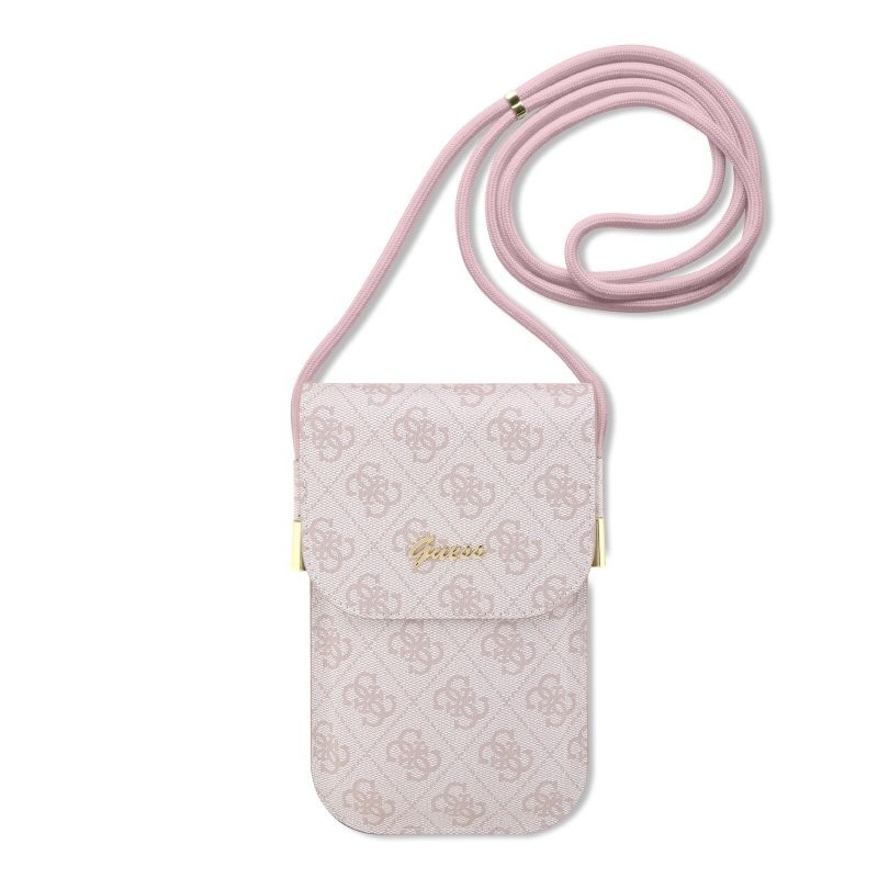 Guess Étui / Sacoche pour téléphone Guess PU 4G avec logo en métal Rose Guess Étui / Sacoche pour téléphone Guess PU 4G avec logo en métal Rose