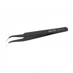 Pincette Coudée Antistatique - Noir - RELIFE RL-ESD-15