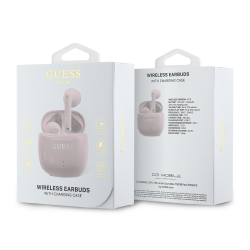 Guess Écouteurs sans fil Guess TWS avec logo imprimé classique, Rose