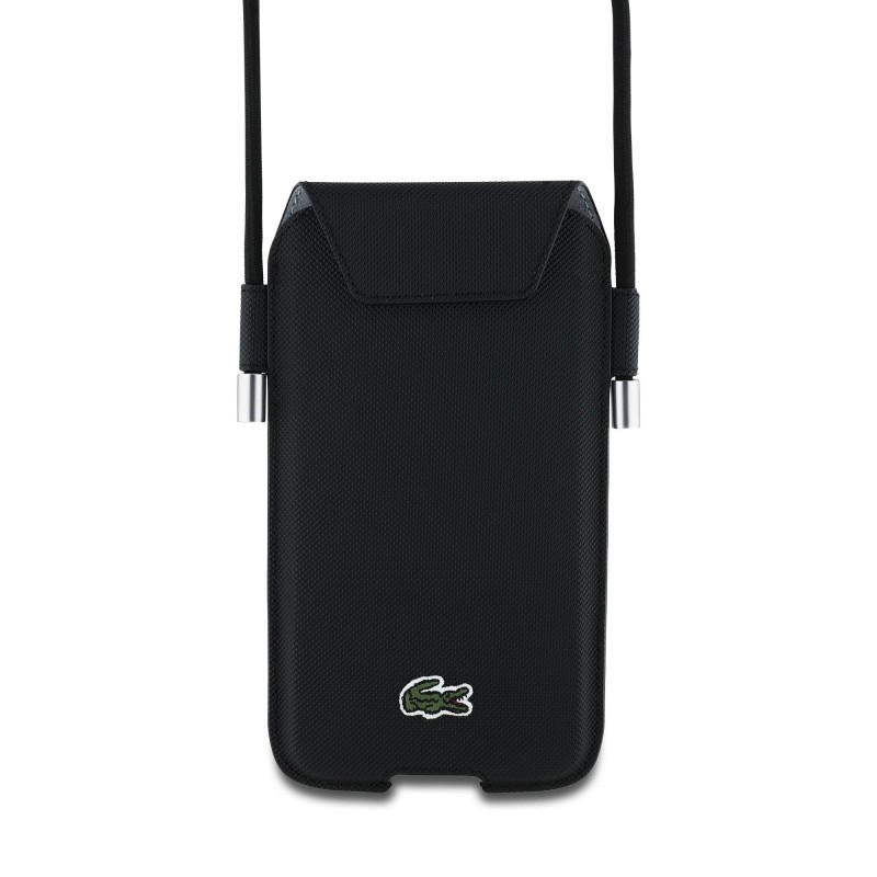 Pochette Téléphone Lacoste Iconic Petit Pique XL Noir