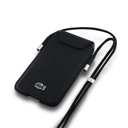 Pochette Téléphone Lacoste Iconic Petit Pique XL Noir