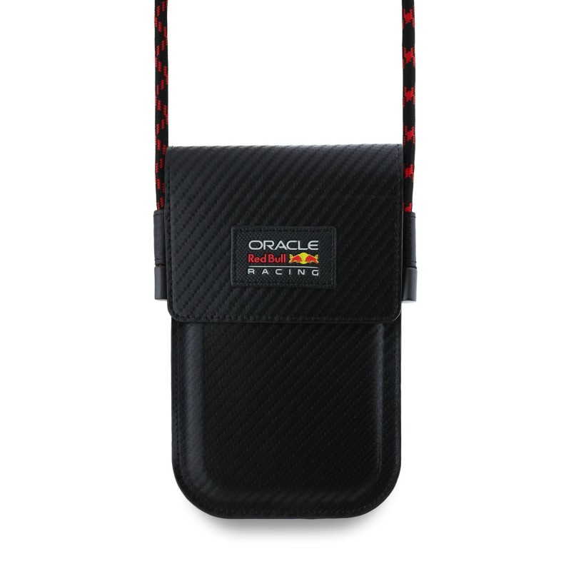 Pochette Téléphone Red Bull en PU et Carbone, Noire Pochette Téléphone Red Bull en PU et Carbone, Noire