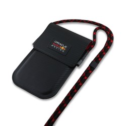 Pochette Téléphone Red Bull en PU et Carbone, Noire