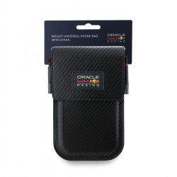 Pochette Téléphone Red Bull en PU et Carbone, Noire