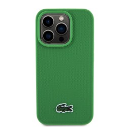 Apple iPhone 16 Pro - Coque Magsafe Lacoste Iconic Petit Pique Woven Logo - Vert