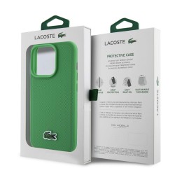 Apple iPhone 16 Pro - Coque Magsafe Lacoste Iconic Petit Pique Woven Logo - Vert