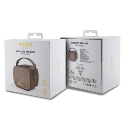 Guess Guess : Mini Enceinte Bluetooth Avec Poignée En PU 4G - Marron