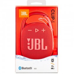 JBL Enceinte Bluetooth JBL Clip 4, 5 W, Son Professionnel, Etanche, Rouge (JBLCLIP4RED)