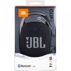 JBL Enceinte Bluetooth JBL Clip 4, 5 W, Son Professionnel, Etanche, Noir (JBLCLIP4BLK)