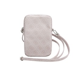 Guess Étui / Sacoche Guess PU 4G avec logo triangulaire et fermeture éclair - Rose