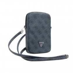 Guess Étui / Sacoche Guess PU 4G avec logo triangulaire et fermeture éclair - Noir