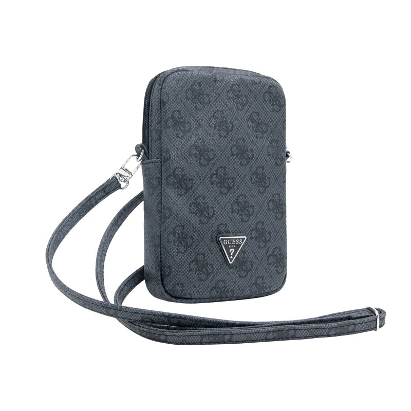 Guess Étui / Sacoche Guess PU 4G avec logo triangulaire et fermeture éclair - Noir Guess Étui / Sacoche Guess PU 4G avec logo triangulaire et fermeture éclair - Noir