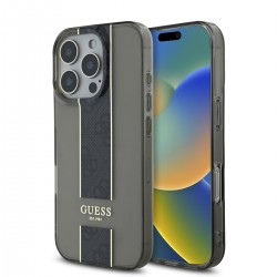 Apple IPHONE 16 Pro Max - Coque Guess IML Middle 4G Stripe - Noire