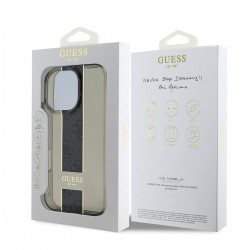Apple IPHONE 16 Pro Max - Coque Guess IML Middle 4G Stripe - Noire