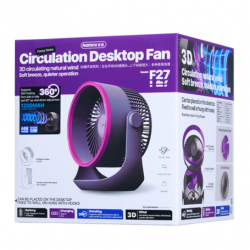 Remax Ventilateur De Bureau à Circulation D'air REMAX Fonzyr Series F27 - Gris Violet