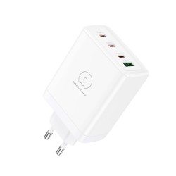 Wuw Chargeur Rapide 100W GaN - 3 USB-C / 1 USB-A - Blanc C158