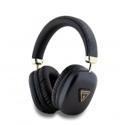 Guess Casque Sans Fil GUESS en Cuir PU 4G avec Logo Triangulaire Noir