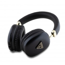 Guess Casque Sans Fil GUESS en Cuir PU 4G avec Logo Triangulaire Noir