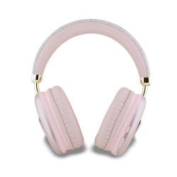 Guess Casque Sans Fil GUESS en Cuir PU 4G avec Logo Triangulaire Rose