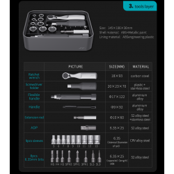 Boite à outils 100 en 1 TOURNEVIS PRECISION MAGNETIQUE
