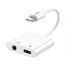 Remax Duplicateur ADAPTATEUR (RL-LA11) - 120mm - USB-C VERS USB-C / JACK 3.55mm