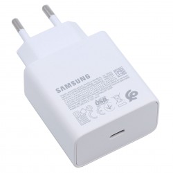 Samsung EP-TA865EWE : Chargeur Samsung USB-C 65W - SUPER FAST CHARGE - Blanc