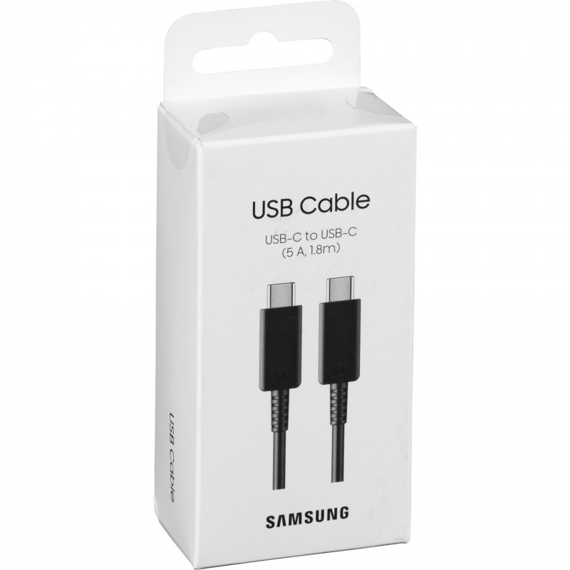 Samsung EP-DX510JBEGEU : Cable Samsung USB-C / USB-C - Noir (5A/1.80m) - Blister Samsung EP-DX510JBEGEU : Cable Samsung USB-C / USB-C - Noir (5A/1.80m) - Blister