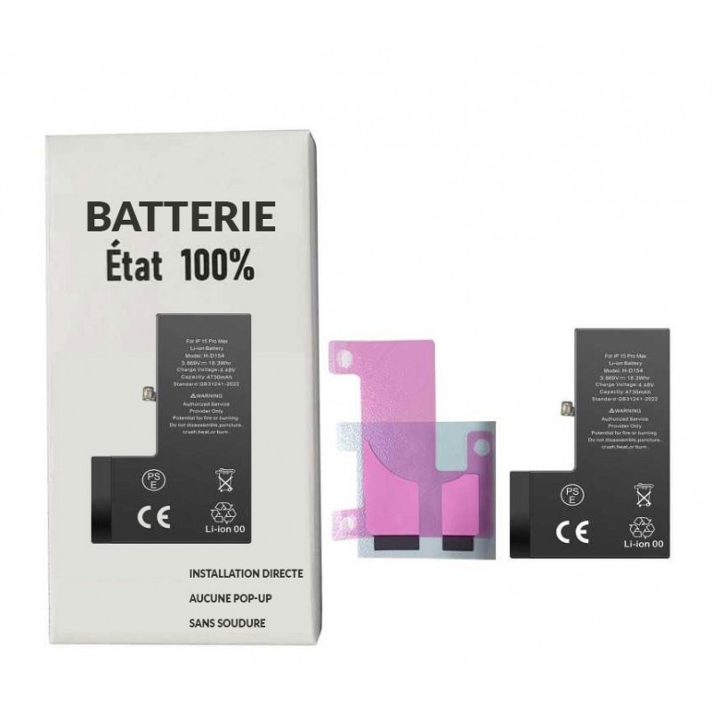 Apple Batterie iPhone 13 (ECO Fix Plus) Installation Directe - Aucun Pop-up / État 100%