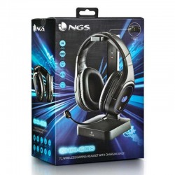 NGS Casque Gaming Bluetooth Avec Micro et Lumière LED 2,4 GHZ - Noir - NGS