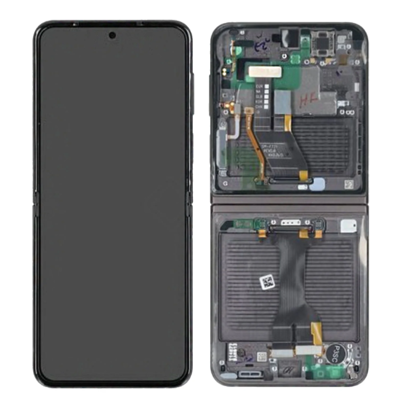 Samsung Ecran intérieur Samsung Galaxy Z Flip 5 5G 2023 (F731) Blue Avec Châssis (Service Pack) - GH82-31827E-31828E