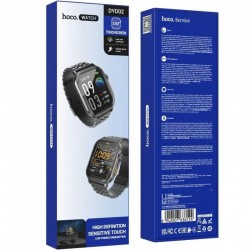 HOCO Hoco DYD02 : Montre Connectée Noire Bracelet Acier