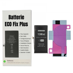 Apple Batterie iPhone 13 mini (ECO Fix Plus) 130% Plus Durable - Aucun Pop-up / État 100%