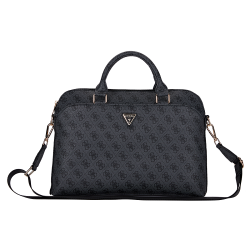 Guess GUESS : Sacoche PU 4G 13"/14"/15" avec logo triangulaire, GRIS (pour laptop 13"/14"/15", documents...)