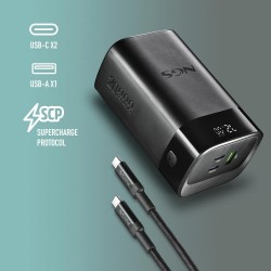 NGS PowerBank NGS Twix 20 Charge Rapide 65W 20000mAh pour Laptop et Téléphone Noir