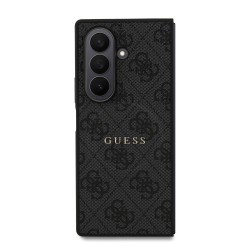 Samsung Samsung Galaxy Z Fold 7 : Coque Magnétique GUESS en Cuir PU 4G avec Anneau Coloré Noir