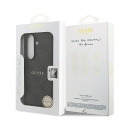 Samsung Samsung Galaxy Z Fold 7 : Coque Magnétique GUESS en Cuir PU 4G avec Anneau Coloré Noir
