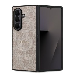 Samsung Samsung Galaxy Z Fold 7 : Coque Magnétique GUESS en Cuir PU 4G avec Anneau Coloré Rose