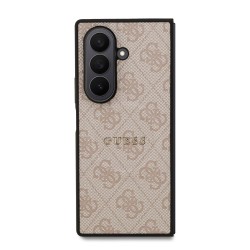 Samsung Samsung Galaxy Z Fold 7 : Coque Magnétique GUESS en Cuir PU 4G avec Anneau Coloré Rose