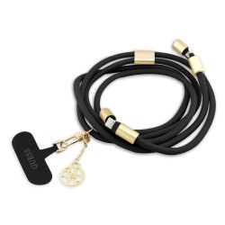 Guess GUESS : Cordon 4G Charm avec câble de chargement USB-C/USB-C Noir