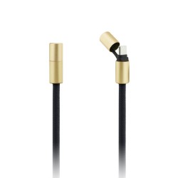 Guess GUESS : Cordon 4G Charm avec câble de chargement USB-C/USB-C Noir