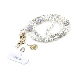 Guess GUESS : Cordon Guess avec Perles et Breloque 4G Blanc