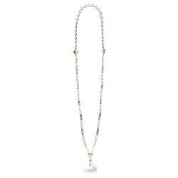 Guess GUESS : Cordon Guess avec Perles et Breloque 4G Blanc
