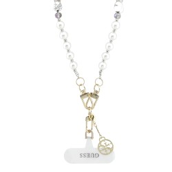 Guess GUESS : Cordon Guess avec Perles et Breloque 4G Blanc