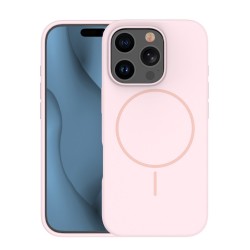 Apple Iphone 17 Pro - Coque En Silicone Fine Magsafe - Rose Clair