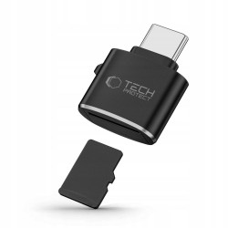 Tech-Protect : Adaptateur De Lecteur De Carte microSD USB-C - noir